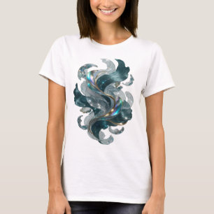 Camiseta Arte abstracto impreso en oro genial