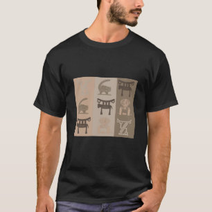 Camiseta Arte abstracto moderno con símbolos africanos