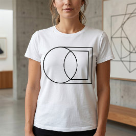 Camiseta Arte abstracto moderno de círculo cuadrado