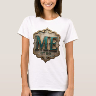 Camiseta Arte abstracto moderno diseño Chic Oro