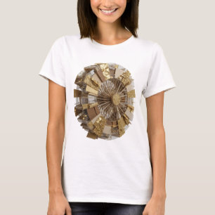 Camiseta Arte abstracto moderno diseño icónico plata