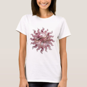 Camiseta Arte abstracto moderno diseño plateado hermoso