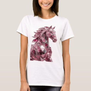 Camiseta Arte abstracto moderno diseño rosa ingenioso