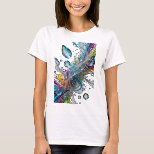 Camiseta ARTE ABSTRACTO Moderno en Plata Arte Usable