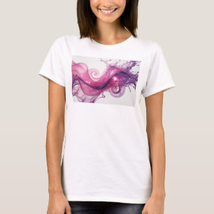Camiseta Arte abstracto morado genial Arte wearable