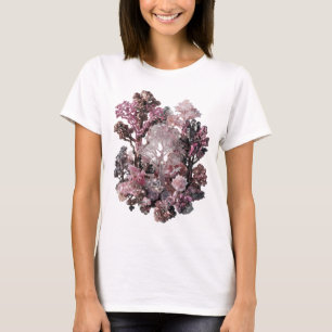 Camiseta Arte abstracto Motivo artístico Plata con filo