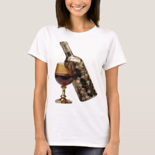 Camiseta Arte abstracto Motivo artístico plateado ingenioso