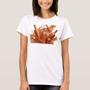 Camiseta Arte abstracto naranja en negrita Impresión de art
