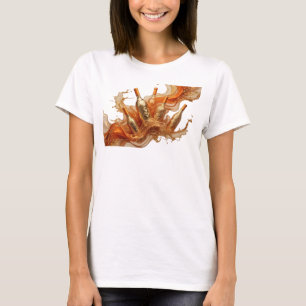 Camiseta Arte abstracto naranja moderno Impresión de arte