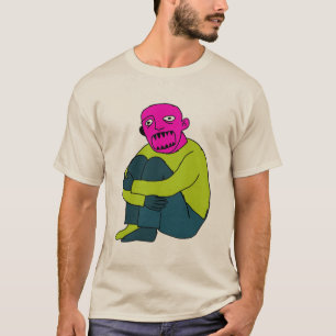 Camiseta Arte abstracto neoexpresionista del hombre triste