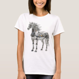 Camiseta ARTE ABSTRACTO Plata Brillante Diseño Moderno
