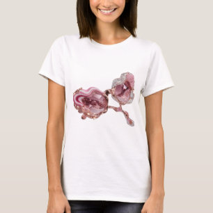 Camiseta Arte abstracto plateado atractivo Diseño abstracto