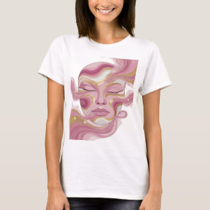 Camiseta Arte abstracto plateado con diseños abstractos v4