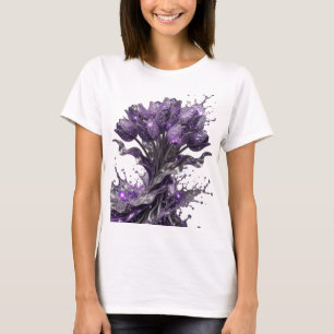 Camiseta Arte abstracto plateado de MODA Impresión de arte