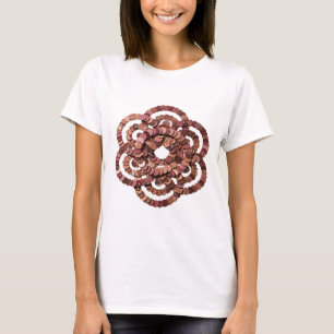 Camiseta Arte abstracto plateado diseño moderno juguetón