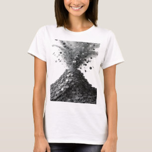 Camiseta Arte abstracto plateado DISEÑO MODERNO v2