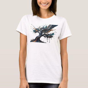 Camiseta Arte abstracto plateado hermoso Arte portable