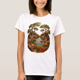 Camiseta Arte abstracto plateado icónico Arte wearable