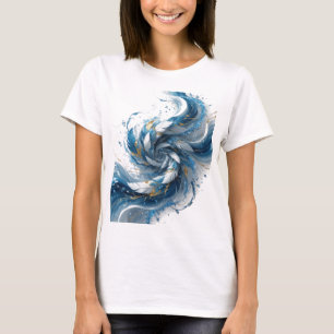 Camiseta Arte abstracto plateado ingenioso Diseño abstracto