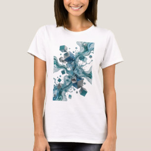 Camiseta Arte abstracto plateado juguetón Arte wearable