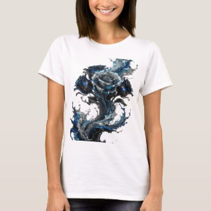 Camiseta Arte abstracto plateado llamativo Arte wearable