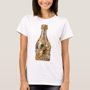 Camiseta Arte abstracto plateado vibrante Arte wearable