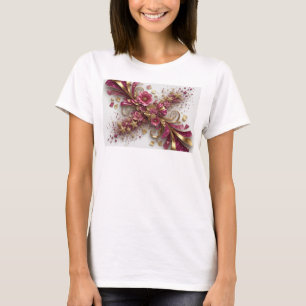 Camiseta Arte abstracto rojo juguetón Arte wearable