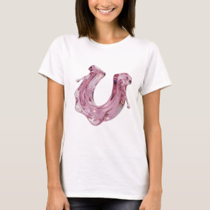 Camiseta Arte abstracto rosa atrevido Diseño gráfico