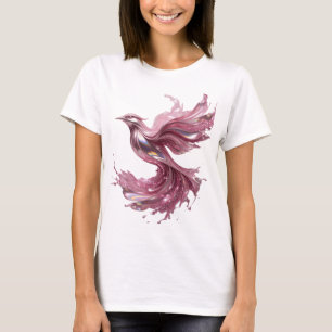 Camiseta Arte abstracto rosa de moda Arte wearable