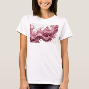 Camiseta Arte abstracto rosa Snappy ART Wearable