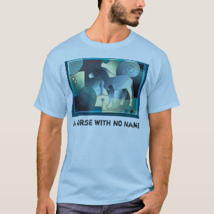 Camiseta ARTE abstracto - UN CABALLO - arena azul