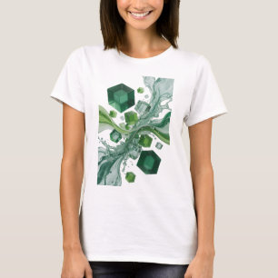 Camiseta ARTE ABSTRACTO Verde de MODA Impresión de Arte