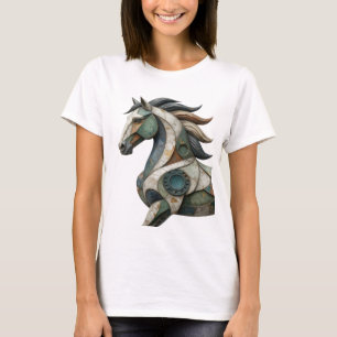 Camiseta Arte abstracto vibrante de plata Declaración Diseñ