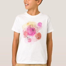 Camiseta Arte acuarela con flores