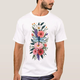 Camiseta Arte Acuarela de Libélula Hermosa Amante de Insect