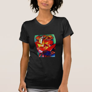 Camiseta Arte acuarela de rosa roja Francia Libre