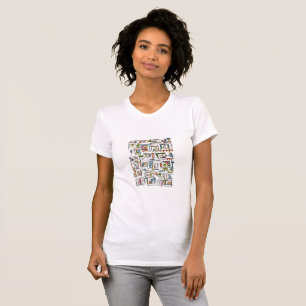 Camiseta Arte acuarela geométrico moderno de Portland-Hip
