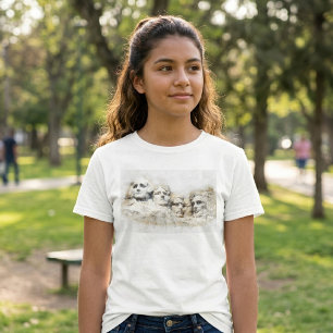 Camiseta Arte acuarela presidencial del Monte Rushmore