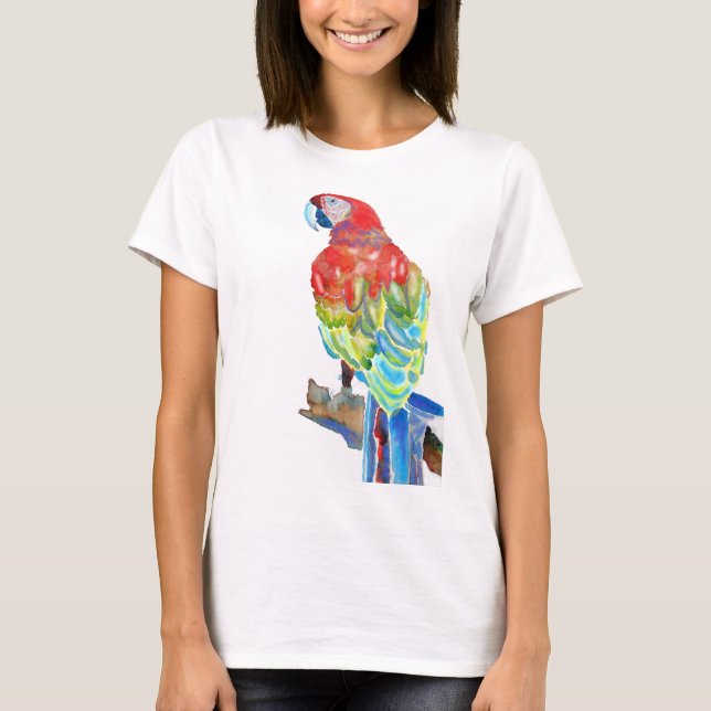 Camiseta Arte acuático australiano de loro macausto T Shirt (Anverso)