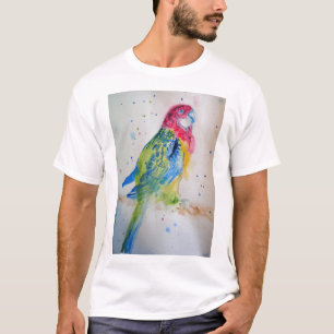 Camiseta Arte acuático australiano de loro rosella T Shirt