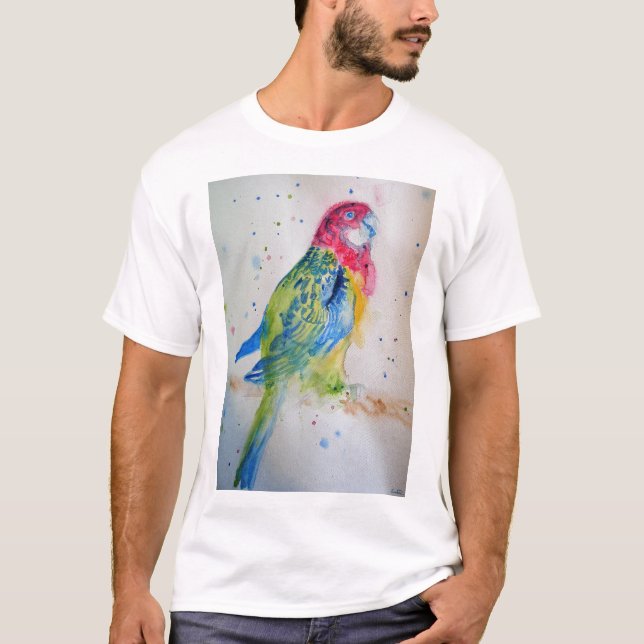 Camiseta Arte acuático australiano de loro rosella T Shirt (Anverso)