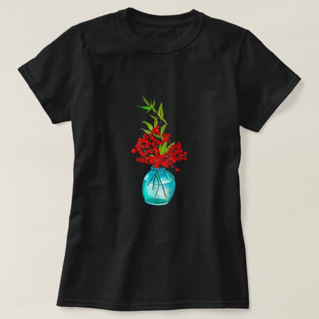 Camiseta Arte acuático de las Berries Rojas (Diseño del anverso)