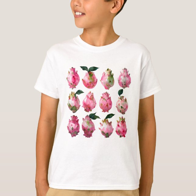 Camiseta Arte acuático de Pitaya tropical (Anverso)