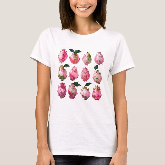 Camiseta Arte acuático de Pitaya tropical (Anverso)