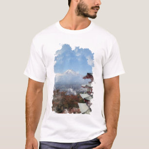 Camiseta Arte acuático del Monte Fuji Japón