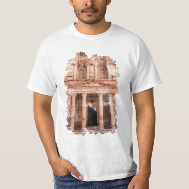 Camiseta Arte acuático Petra Jordan (Anverso)