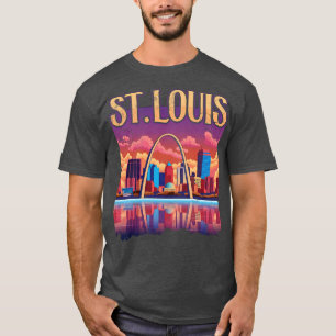 Camiseta Arte aéreo en la ciudad de Arco de St Louis Gatewa
