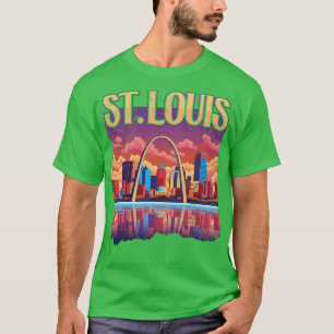 Camiseta Arte aéreo en la ciudad de Arco de St Louis Gatewa