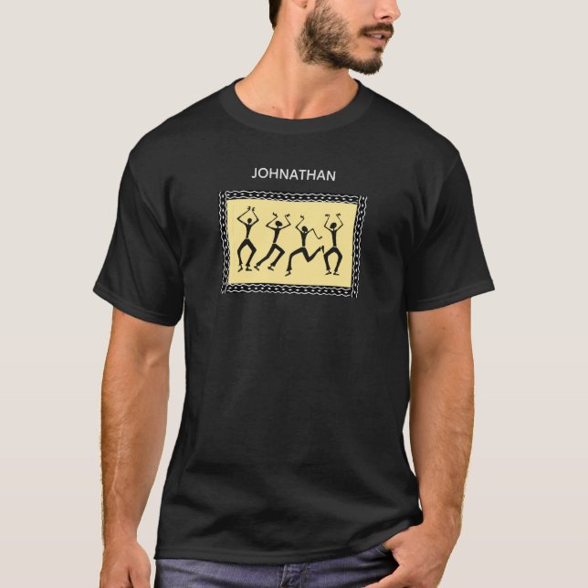 Camiseta Arte africano feliz e impresionante bailarina de s (Anverso)