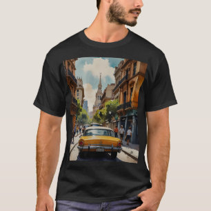 Camiseta arte al acuarela de Buenos Aires